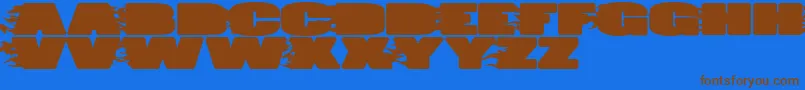 JumboBurn Font – Brown Fonts on Blue Background