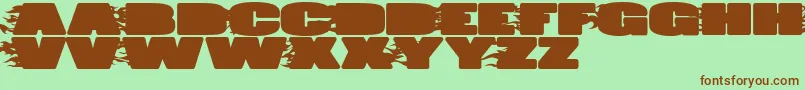 JumboBurn Font – Brown Fonts on Green Background