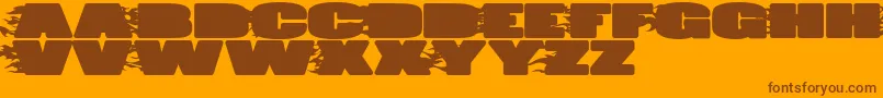 JumboBurn Font – Brown Fonts on Orange Background