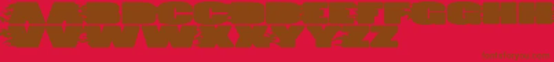 JumboBurn Font – Brown Fonts on Red Background