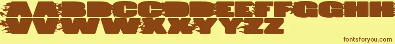 JumboBurn Font – Brown Fonts on Yellow Background