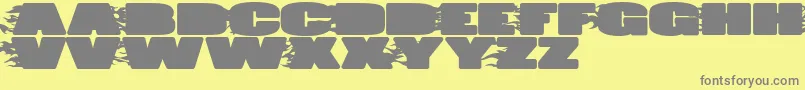JumboBurn Font – Gray Fonts on Yellow Background