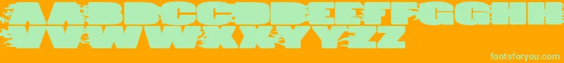 JumboBurn Font – Green Fonts on Orange Background