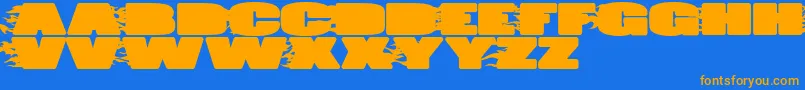 JumboBurn Font – Orange Fonts on Blue Background