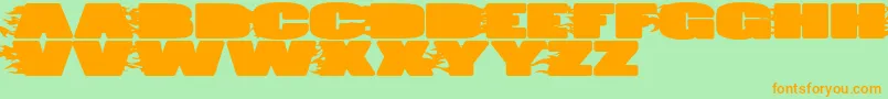 JumboBurn Font – Orange Fonts on Green Background