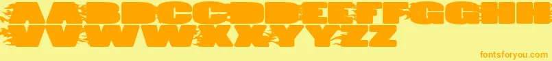 JumboBurn Font – Orange Fonts on Yellow Background