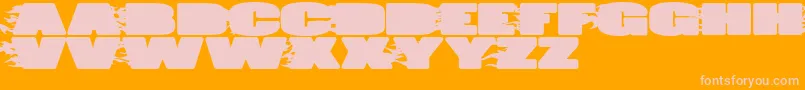 JumboBurn Font – Pink Fonts on Orange Background