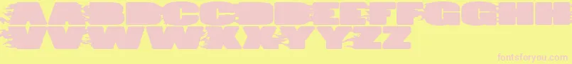 JumboBurn Font – Pink Fonts on Yellow Background
