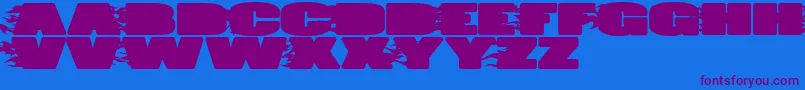 JumboBurn Font – Purple Fonts on Blue Background