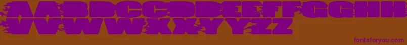 JumboBurn Font – Purple Fonts on Brown Background