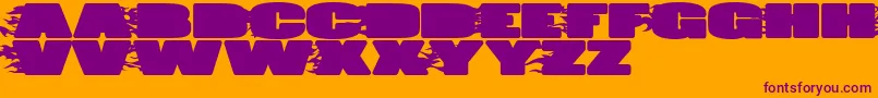 JumboBurn Font – Purple Fonts on Orange Background