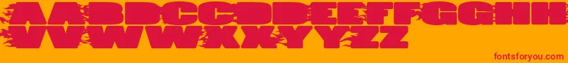JumboBurn Font – Red Fonts on Orange Background