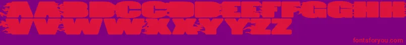 JumboBurn Font – Red Fonts on Purple Background