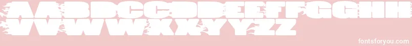 JumboBurn-Schriftart – Weiße Schriften auf rosa Hintergrund