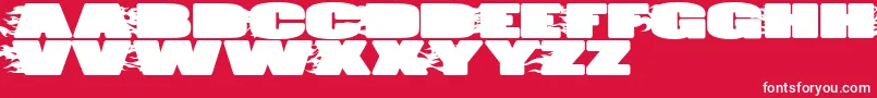 JumboBurn Font – White Fonts on Red Background