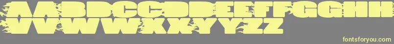 JumboBurn Font – Yellow Fonts on Gray Background