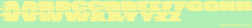 JumboBurn Font – Yellow Fonts on Green Background