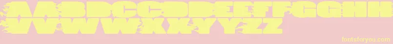 JumboBurn Font – Yellow Fonts on Pink Background