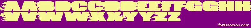 JumboBurn Font – Yellow Fonts on Purple Background