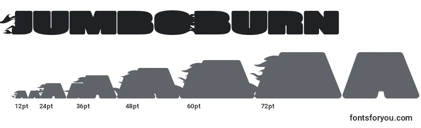 Размеры шрифта JumboBurn