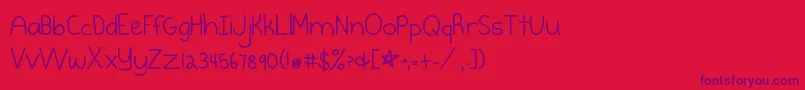Police Burst – polices violettes sur fond rouge