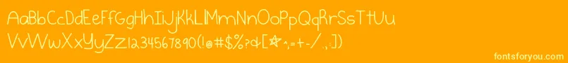 Burst Font – Yellow Fonts on Orange Background