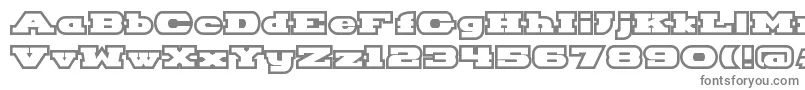 Шрифт HackneyBlockOutline – серые шрифты на белом фоне