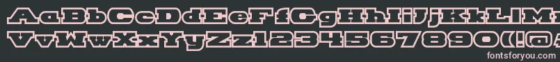 HackneyBlockOutline Font – Pink Fonts on Black Background