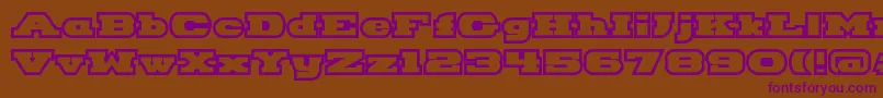 HackneyBlockOutline Font – Purple Fonts on Brown Background