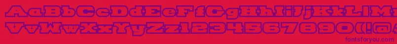 HackneyBlockOutline Font – Purple Fonts on Red Background