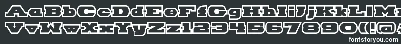 HackneyBlockOutline-fontti – valkoiset fontit