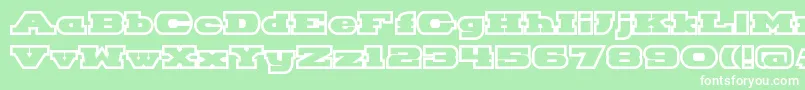 HackneyBlockOutline Font – White Fonts on Green Background