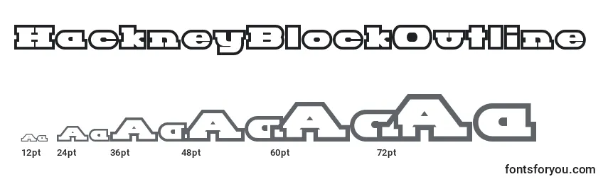 HackneyBlockOutline Font Sizes