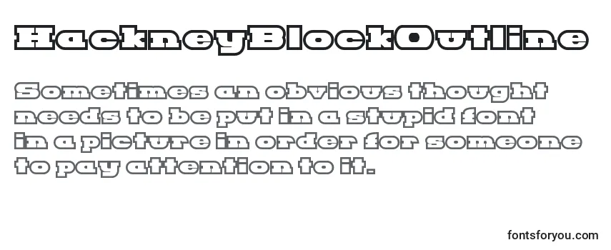 HackneyBlockOutline-fontti