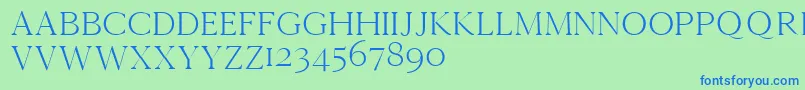 Cammrondemo Font – Blue Fonts on Green Background