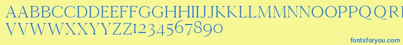 Cammrondemo Font – Blue Fonts on Yellow Background