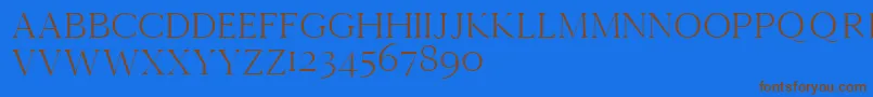 Cammrondemo Font – Brown Fonts on Blue Background