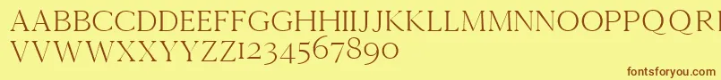 Cammrondemo Font – Brown Fonts on Yellow Background