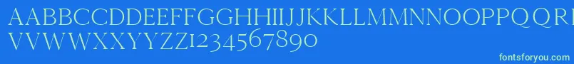 Cammrondemo Font – Green Fonts on Blue Background