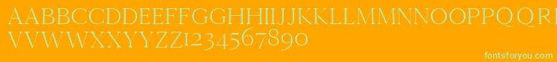 Cammrondemo Font – Green Fonts on Orange Background