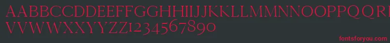 フォントCammrondemo – 黒い背景に赤い文字