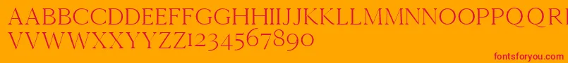 Cammrondemo Font – Red Fonts on Orange Background