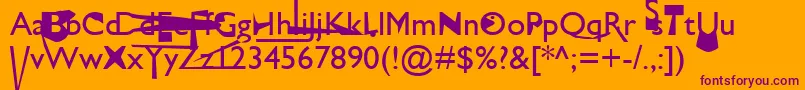 GregSans Font – Purple Fonts on Orange Background
