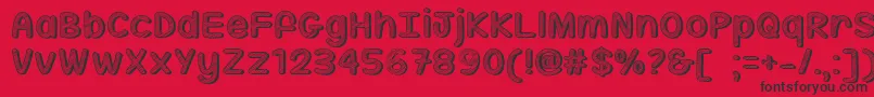 MfSippinOnSunshine Font – Black Fonts on Red Background