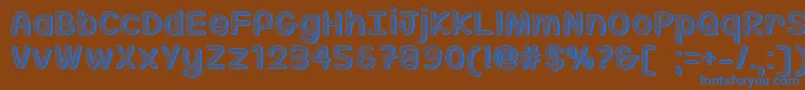 MfSippinOnSunshine Font – Blue Fonts on Brown Background