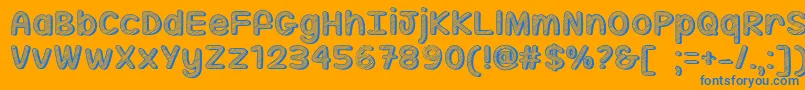 MfSippinOnSunshine Font – Blue Fonts on Orange Background