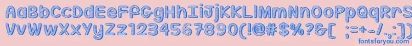 fuente MfSippinOnSunshine – Fuentes Azules Sobre Fondo Rosa