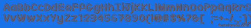 MfSippinOnSunshine Font – Brown Fonts on Blue Background