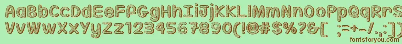 MfSippinOnSunshine Font – Brown Fonts on Green Background