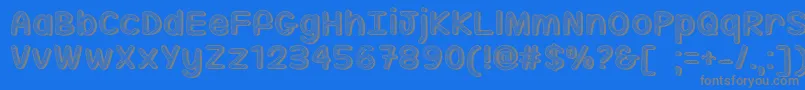 MfSippinOnSunshine Font – Gray Fonts on Blue Background
